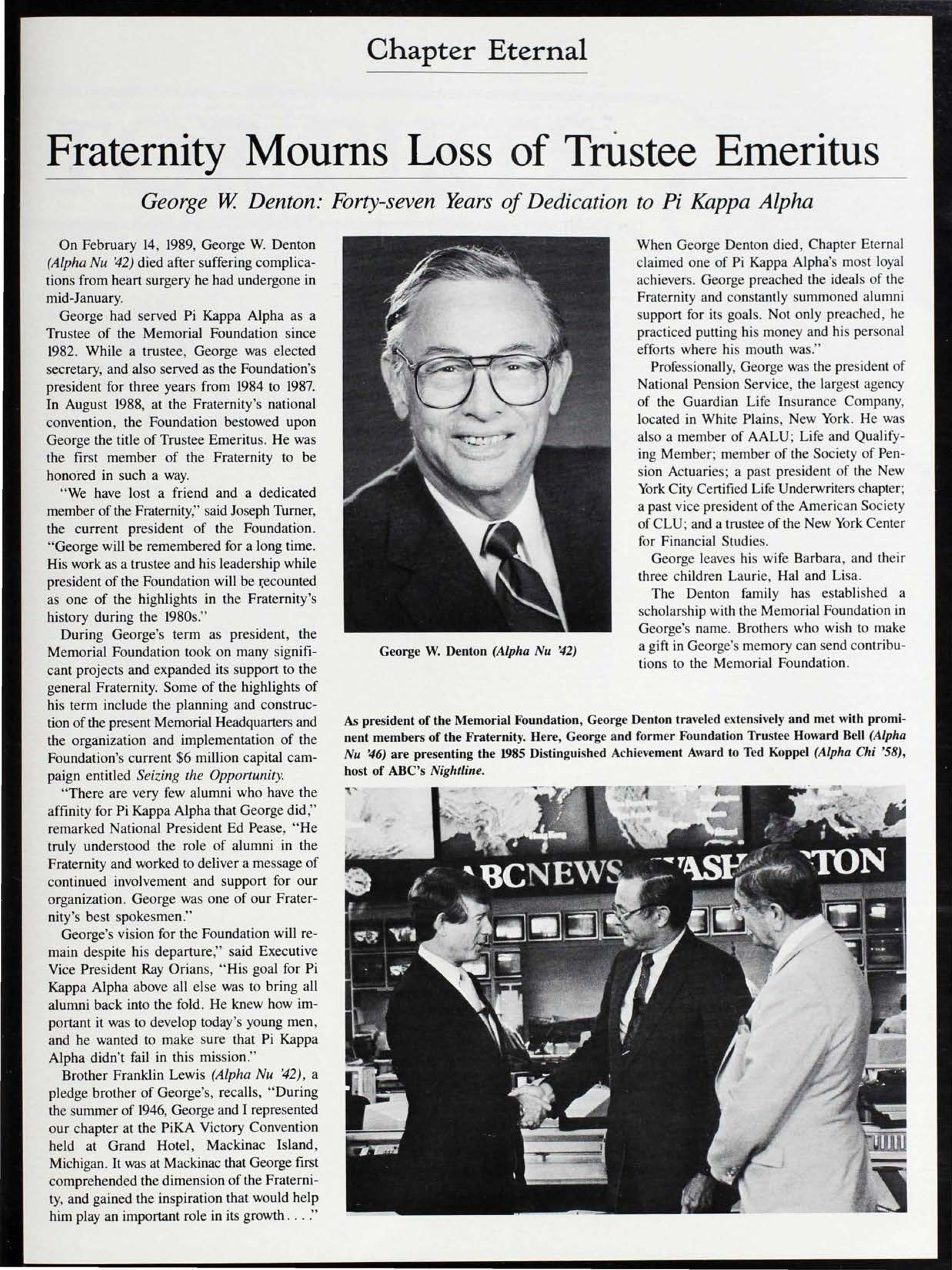 Chapter Eternal, March 1989